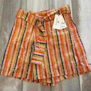 NWT Emily Lovelock High End Boutique Belted Mia Love Shorts 2-4 Whimsical Preppy